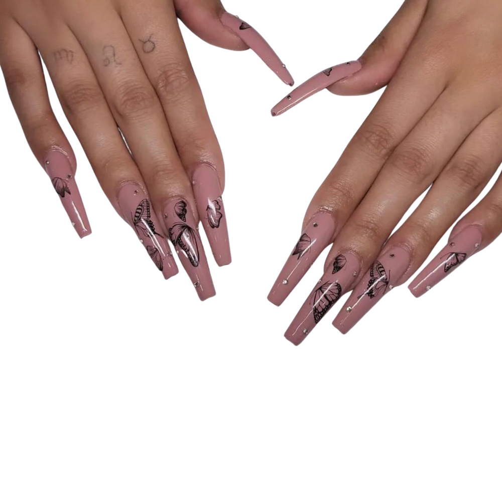 Grey nails aesthetic baddie 2021  Acrylic nails, Long square acrylic nails,  Long acrylic nail designs