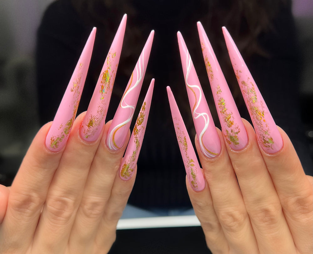Pin by ☆ on nails | Unique acrylic nails, Acrylic nails coffin short, Pink acrylic  nails